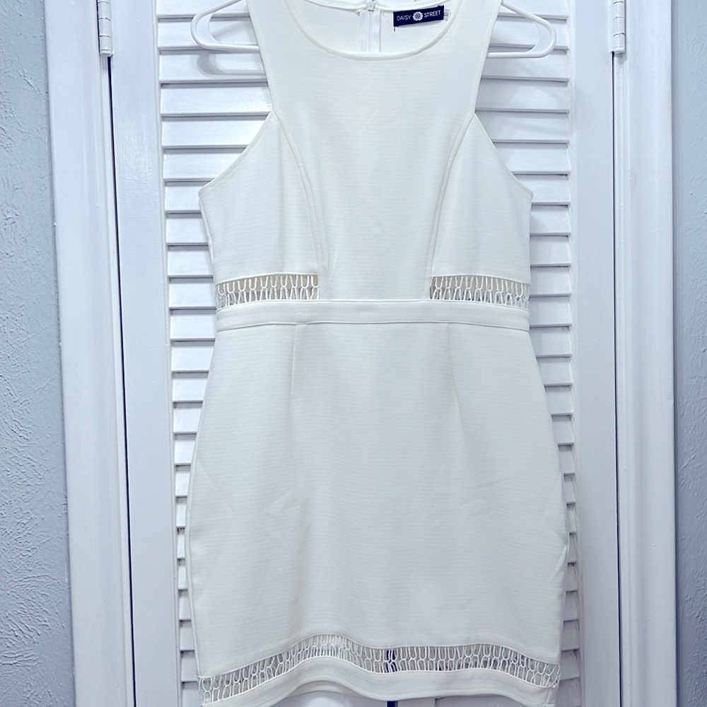 ASOS white dress with cut outs